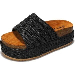 Cape Robbin Hacha Platform Slide Sandals for Women 2025